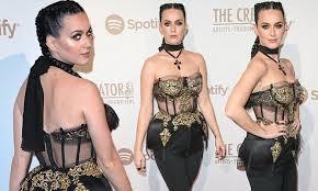 Katy Perry’s Corset Pops at pre-Grammy Party