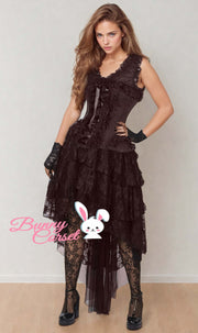 Ronnie Custom Made Victorian Inspired Brown Corset Dress