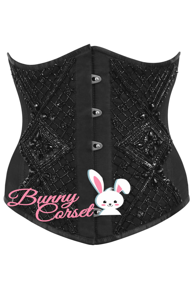 Jessica Custom Made Black Lace Overlay Couture Corset