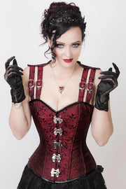 Ariana Custom Made Gothic Steel Boned Corset with Shoulder Straps