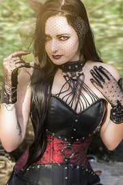 Liesei Custom Made Gothic Overbust Corsets with Attached Neck Gear