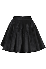 Danice Custom Made Black Pleated Flared Skirt