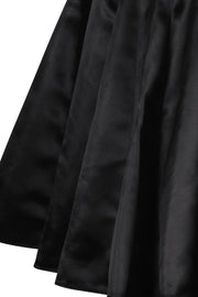 Danice Black Pleated Flared Skirt