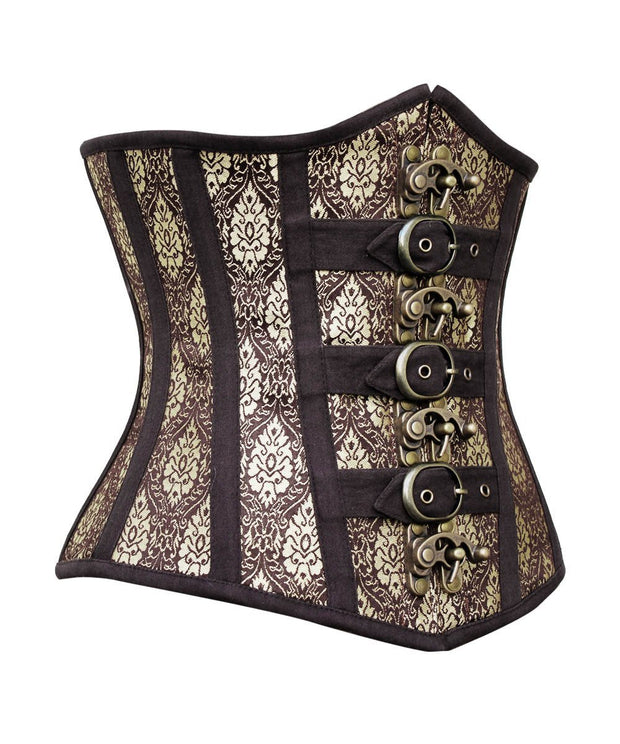 SOLD OUT - Steampunk Gold Brocade Underbust Corset