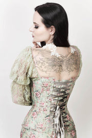 Blakely Custom Made Victorian Inspired Corset with Attached Sleeve