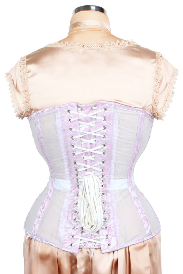 Mesh with Brocade Custom Made Waist Training Corset (ELC-701)