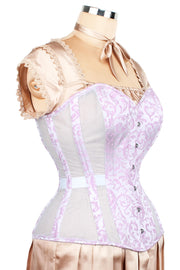 Mesh with Brocade Custom Made Waist Training Corset (ELC-701)