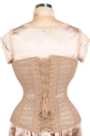 Mesh with Lace Overlay Custom Made Waist Reducing Corset (ELC-701)