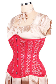 Mesh with Lace Overlay Underbust Corset (ELC-102)