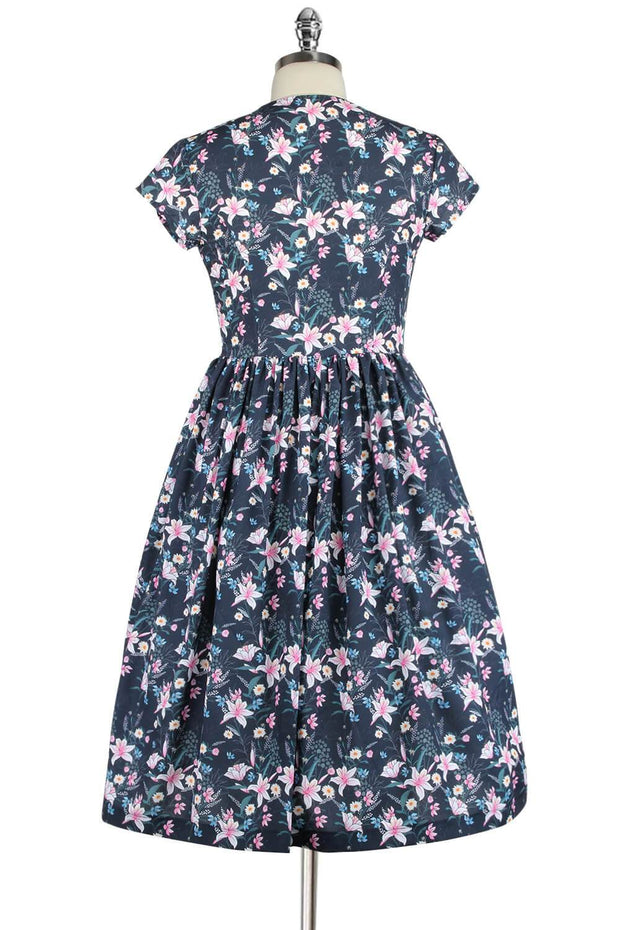 Elyzza London 1950s Style Floral Print Flare Dress