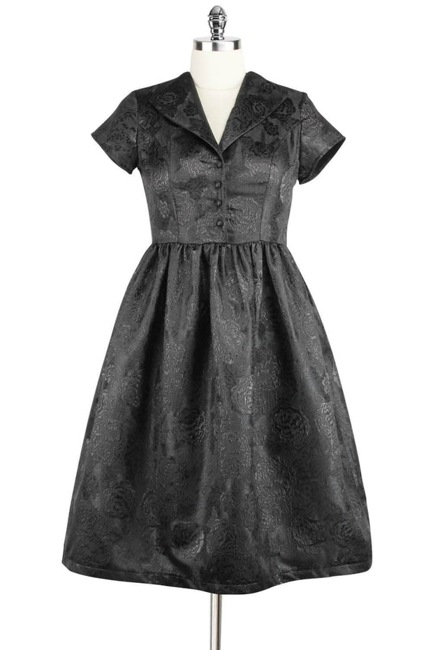 Elyzza London 1950s Style Fit and Flare Jacquard Dress