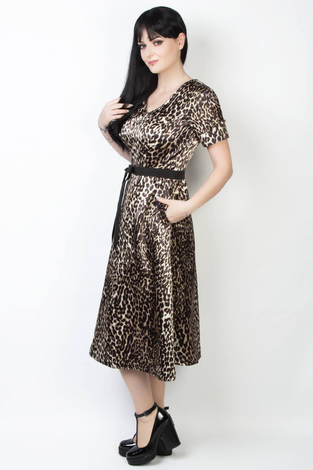 Elyzza London Leopard Print Flare Dress