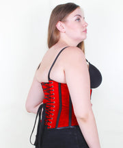 SOLD OUT - Cecily Red Velvet Classic Underbust Corset