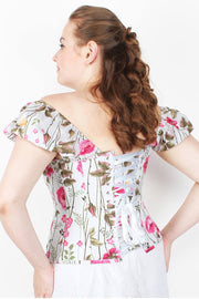 Lakelyn Overbust Floral Print Corset