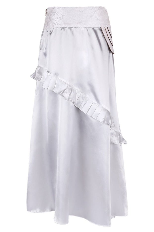Roux Custom Made White Layered Skirt