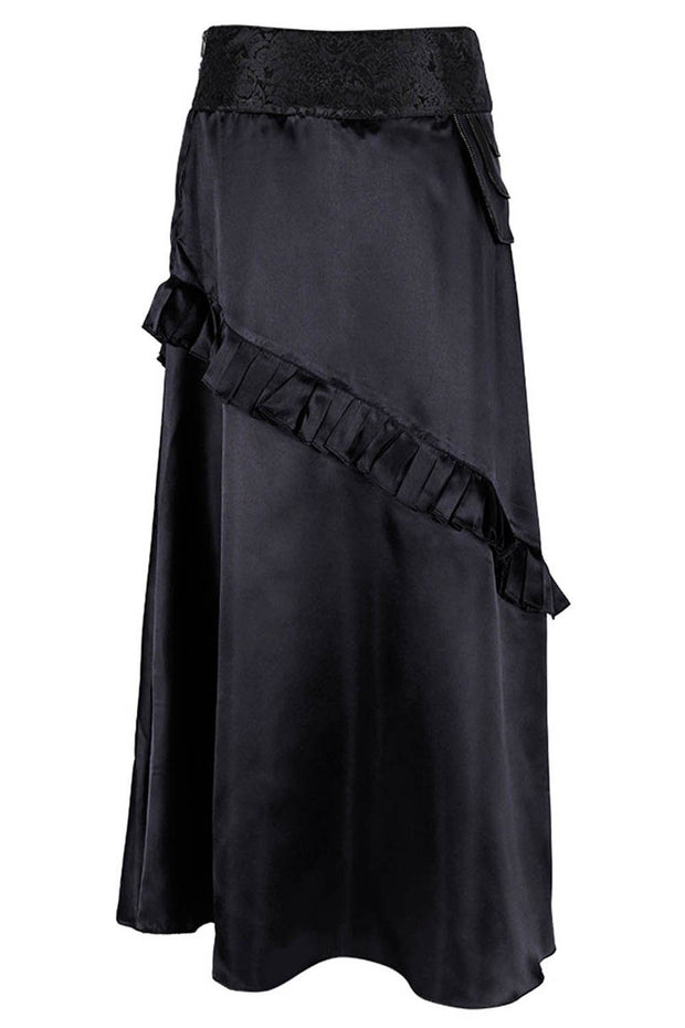 Rowland Black Steampunk Layered Skirt