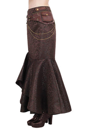 Haleema Custom Made Long Ruffled Steampunk Skirt