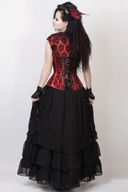 Caelius Black Long Victorian Inspired Skirt