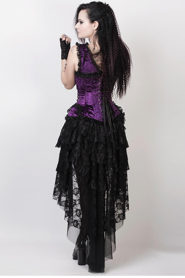 Feofil Custom Made Burlesque Skirt in Black Lace