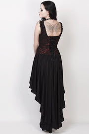 Akaki Gothic Lace Overlay Mullet Dress
