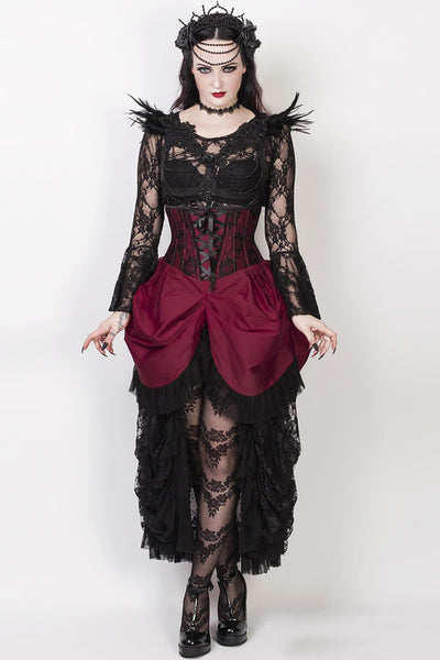 Robina Custom Made Magenta Burlesque Underbust Corset Dress