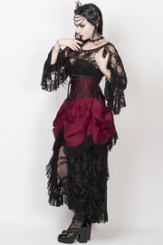 Robina Custom Made Magenta Burlesque Underbust Corset Dress