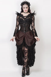 Caligula Custom Made Brown Burlesque Underbust Corset Dress