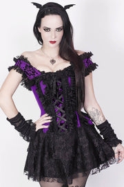 Dahna Custom Made Purple Halter Burlesque Corset Dress
