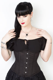 SOLD OUT - Waist Shaper Cotton Corset in Black