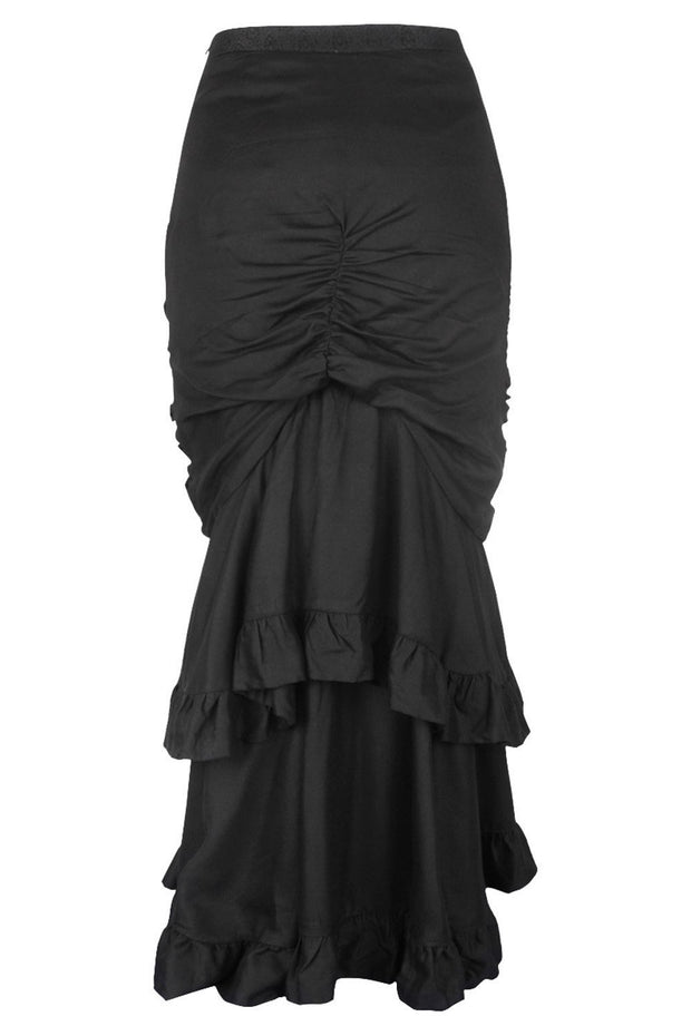 Bera Custom Made Black Gothic Bustle Skirt