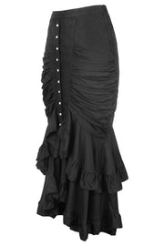 Bera Black Gothic Bustle Skirt