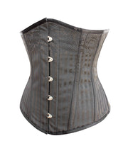 SOLD OUT - Quenby Cotton Lined Black Brocade Corset