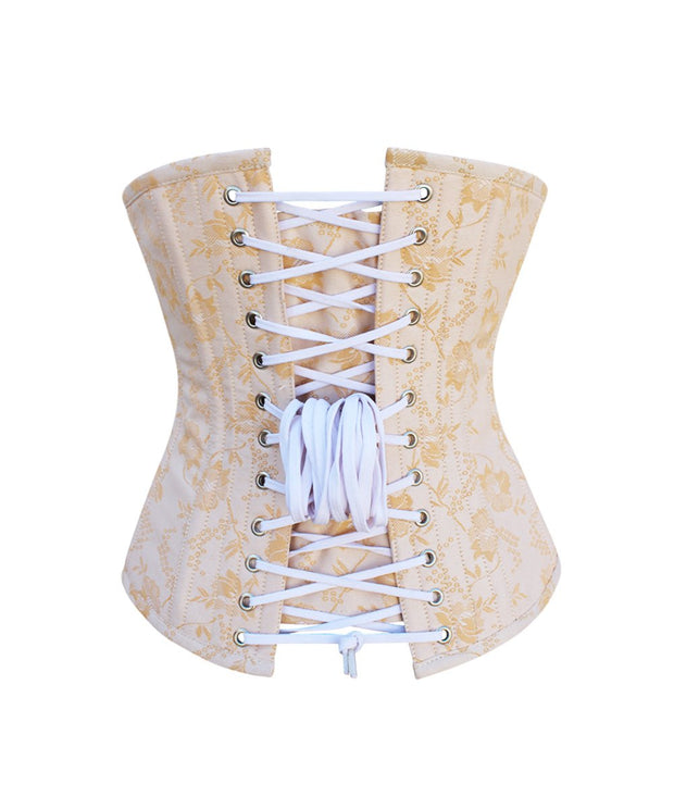SOLD OUT - Peaches Steel Boned Brocade Underbust Corset