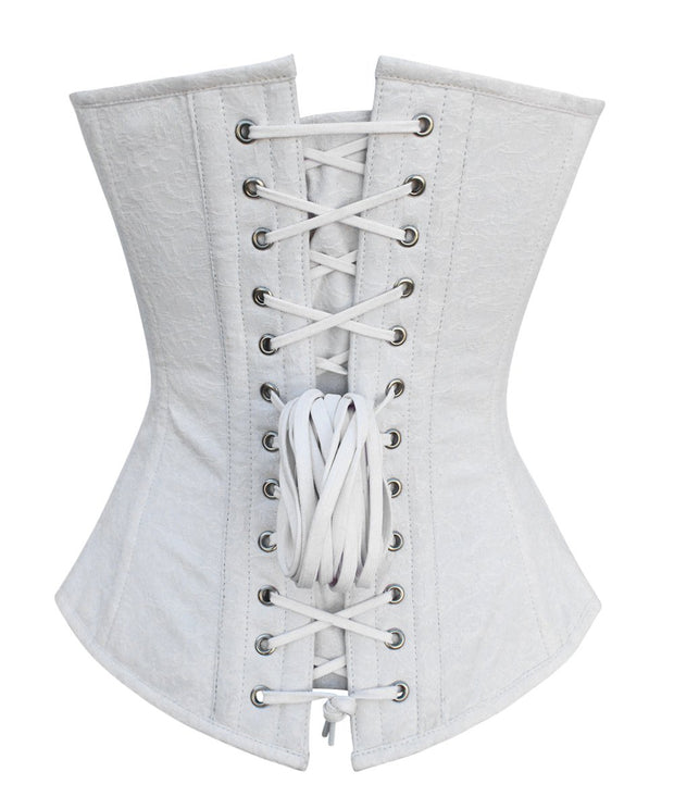 SOLD OUT - Satchel White Brocade Overbust Corset